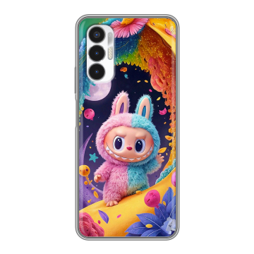 Силиконовый чехол на Tecno Pova 3 с принтом Labubu Лабубу Силиконовый чехол на Tecno Pova 3 с принтом Labubu Лабубу