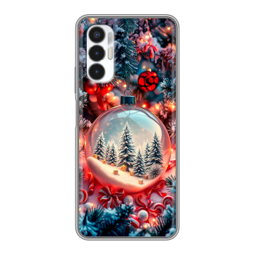 Силиконовый чехол на Tecno Pova 3 с принтом Новый год Силиконовый чехол на Tecno Pova 3 с принтом Новый год