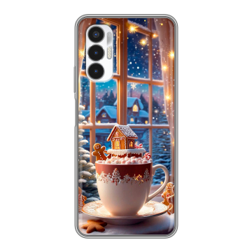 Силиконовый чехол на Tecno Pova 3 с принтом Новый год Силиконовый чехол на Tecno Pova 3 с принтом Новый год