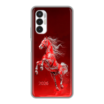 Силиконовый чехол на Tecno Pova 3 с принтом Новый год Силиконовый чехол на Tecno Pova 3 с принтом Новый год