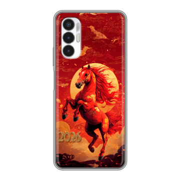 Силиконовый чехол на Tecno Pova 3 с принтом Новый год Силиконовый чехол на Tecno Pova 3 с принтом Новый год