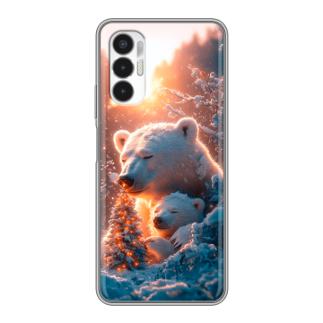 Силиконовый чехол на Tecno Pova 3 с принтом Новый год Силиконовый чехол на Tecno Pova 3 с принтом Новый год