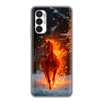 Силиконовый чехол на Tecno Pova 3 с принтом Новый год Силиконовый чехол на Tecno Pova 3 с принтом Новый год
