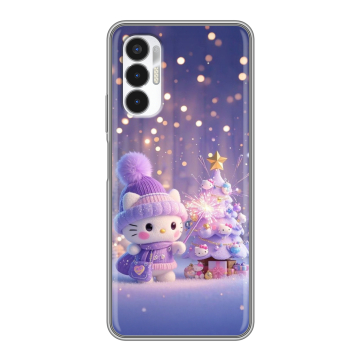 Силиконовый чехол на Tecno Pova 3 с принтом Новый год Силиконовый чехол на Tecno Pova 3 с принтом Новый год
