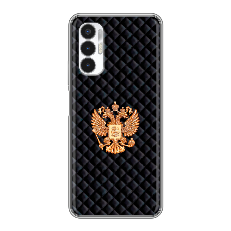 Силиконовый чехол на Tecno Pova 3 с принтом Герб России принт Силиконовый чехол на Tecno Pova 3 с принтом Герб России принт