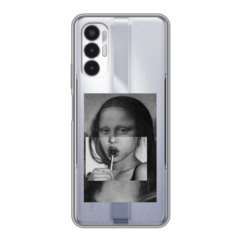 Силиконовый чехол на Tecno Pova 3 с принтом Мона Лиза Силиконовый чехол на Tecno Pova 3 с принтом Мона Лиза