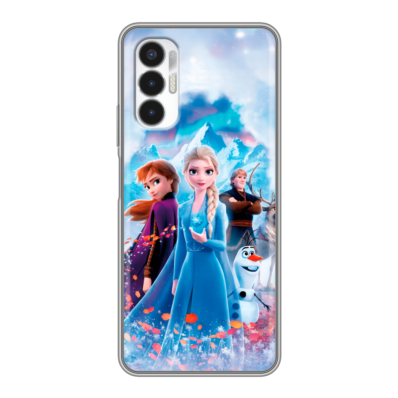 Силиконовый противоударный чехол на Tecno Pova 3 с принтом Холодное сердце Frozen Силиконовый противоударный чехол на Tecno Pova 3 с принтом Холодное сердце Frozen