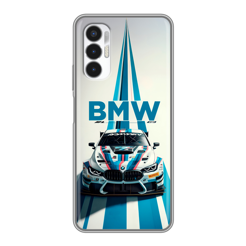 Силиконовый противоударный чехол на Tecno Pova 3 с принтом БМВ BMW Силиконовый противоударный чехол на Tecno Pova 3 с принтом БМВ BMW