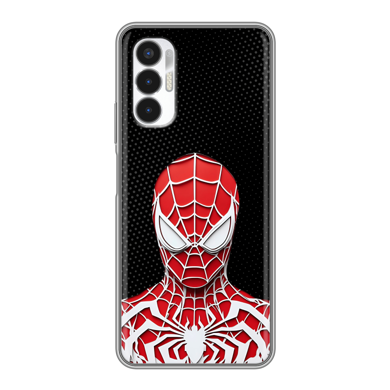 Силиконовый противоударный чехол на Tecno Pova 3 с принтом человек паук spiderman Силиконовый противоударный чехол на Tecno Pova 3 с принтом человек паук spiderman