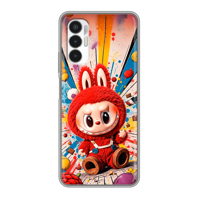Силиконовый чехол на Tecno Pova 3 с принтом Labubu Лабубу Силиконовый чехол на Tecno Pova 3 с принтом Labubu Лабубу