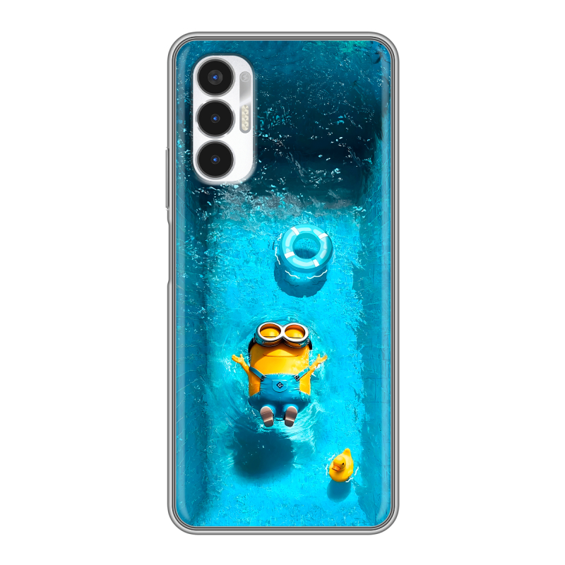 Силиконовый чехол на Tecno Pova 3 с принтом Миньоны Силиконовый чехол на Tecno Pova 3 с принтом Миньоны