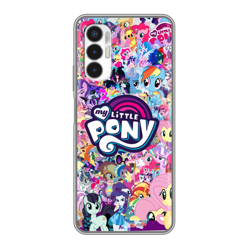 Силиконовый противоударный чехол на Tecno Pova 3 с принтом My little pony Дружба чудо Силиконовый противоударный чехол на Tecno Pova 3 с принтом My little pony Дружба чудо