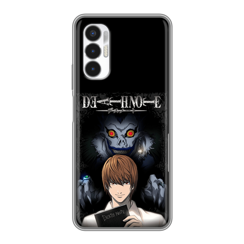 Силиконовый чехол на Tecno Pova 3 с принтом Death note Тетрадь смерти Силиконовый чехол на Tecno Pova 3 с принтом Death note Тетрадь смерти