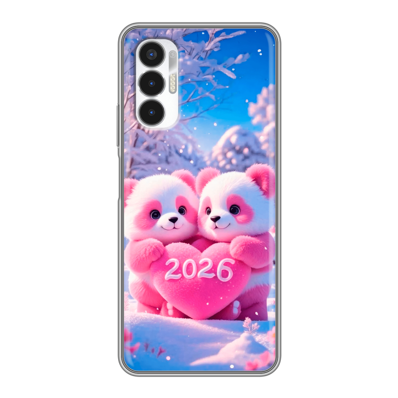 Силиконовый противоударный чехол на Tecno Pova 3 с принтом Новый год Силиконовый противоударный чехол на Tecno Pova 3 с принтом Новый год