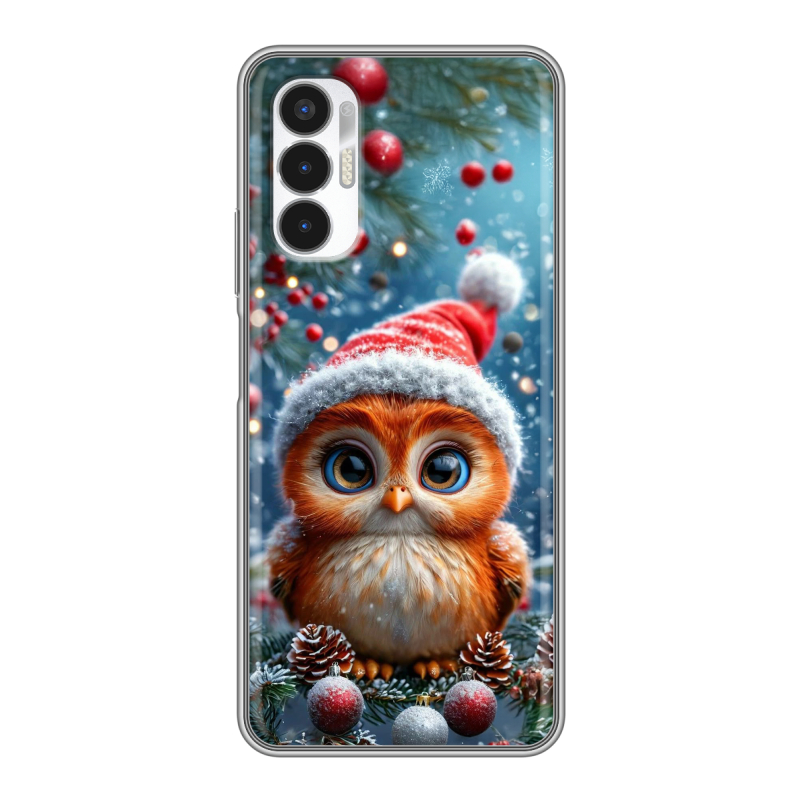 Силиконовый чехол на Tecno Pova 3 с принтом Новый год Силиконовый чехол на Tecno Pova 3 с принтом Новый год