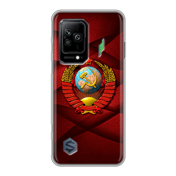 Силиконовый противоударный чехол на Xiaomi Black Shark 5 с принтом Герб СССР Силиконовый противоударный чехол на Xiaomi Black Shark 5 с принтом Герб СССР