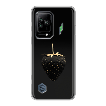 Силиконовый противоударный чехол на Xiaomi Black Shark 5 с принтом Черная клубника Силиконовый противоударный чехол на Xiaomi Black Shark 5 с принтом Черная клубника