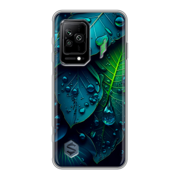 Силиконовый противоударный чехол на Xiaomi Black Shark 5 с принтом Листья Силиконовый противоударный чехол на Xiaomi Black Shark 5 с принтом Листья