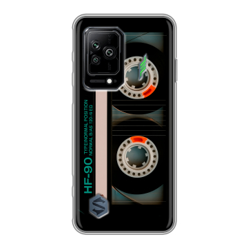 Силиконовый противоударный чехол на Xiaomi Black Shark 5 с принтом Кассета Силиконовый противоударный чехол на Xiaomi Black Shark 5 с принтом Кассета