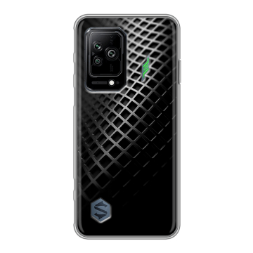 Силиконовый противоударный чехол на Xiaomi Black Shark 5 с принтом Текстура металла Силиконовый противоударный чехол на Xiaomi Black Shark 5 с принтом Текстура металла