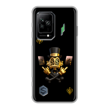 Силиконовый противоударный чехол на Xiaomi Black Shark 5 с принтом Золотой скрудж макдак