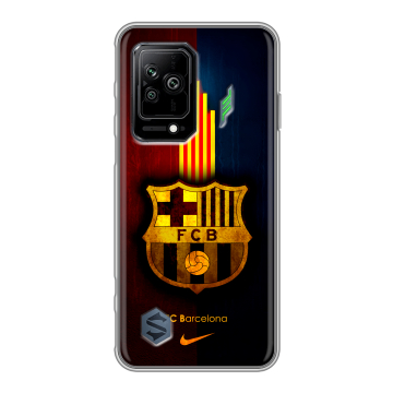 Силиконовый противоударный чехол на Xiaomi Black Shark 5 с принтом Барселона Barcelona
