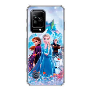 Силиконовый противоударный чехол на Xiaomi Black Shark 5 с принтом Холодное сердце Frozen Силиконовый противоударный чехол на Xiaomi Black Shark 5 с принтом Холодное сердце Frozen