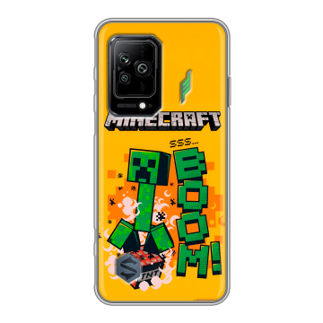 Силиконовый противоударный чехол на Xiaomi Black Shark 5 с принтом Майнкрафт Minecraft Силиконовый противоударный чехол на Xiaomi Black Shark 5 с принтом Майнкрафт Minecraft