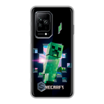 Силиконовый противоударный чехол на Xiaomi Black Shark 5 с принтом Майнкрафт Minecraft Силиконовый противоударный чехол на Xiaomi Black Shark 5 с принтом Майнкрафт Minecraft