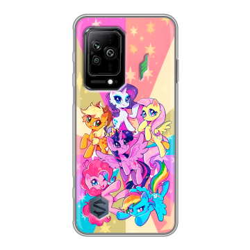 Силиконовый противоударный чехол на Xiaomi Black Shark 5 с принтом My little pony Дружба чудо Силиконовый противоударный чехол на Xiaomi Black Shark 5 с принтом My little pony Дружба чудо