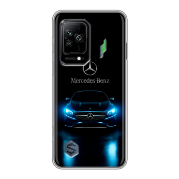 Силиконовый противоударный чехол на Xiaomi Black Shark 5 с принтом Mercedes Мерседес