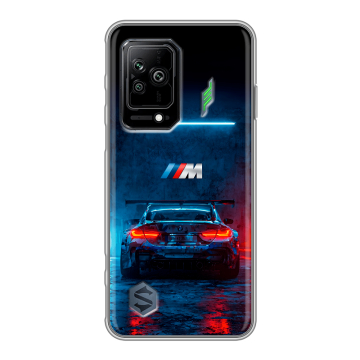 Силиконовый противоударный чехол на Xiaomi Black Shark 5 с принтом BMW БМВ Силиконовый противоударный чехол на Xiaomi Black Shark 5 с принтом BMW БМВ