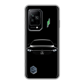 Силиконовый противоударный чехол на Xiaomi Black Shark 5 с принтом Mercedes Мерседес Силиконовый противоударный чехол на Xiaomi Black Shark 5 с принтом Mercedes Мерседес