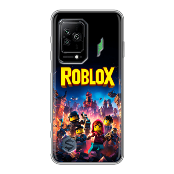 Силиконовый противоударный чехол на Xiaomi Black Shark 5 с принтом Roblox Роблокс Силиконовый противоударный чехол на Xiaomi Black Shark 5 с принтом Roblox Роблокс