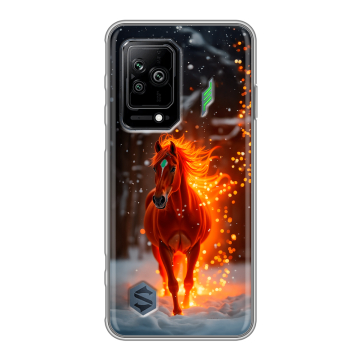Силиконовый противоударный чехол на Xiaomi Black Shark 5 с принтом Новый год