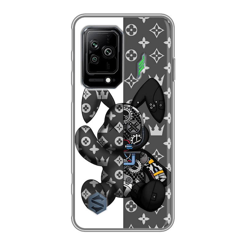 Силиконовый противоударный чехол на Xiaomi Black Shark 5 с принтом Луи робот Силиконовый противоударный чехол на Xiaomi Black Shark 5 с принтом Луи робот