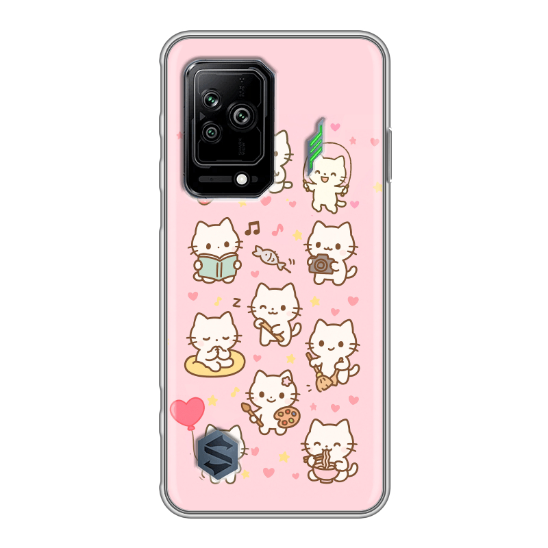 Силиконовый противоударный чехол на Xiaomi Black Shark 5 с принтом Hello Kitty Хелоу Кити Силиконовый противоударный чехол на Xiaomi Black Shark 5 с принтом Hello Kitty Хелоу Кити