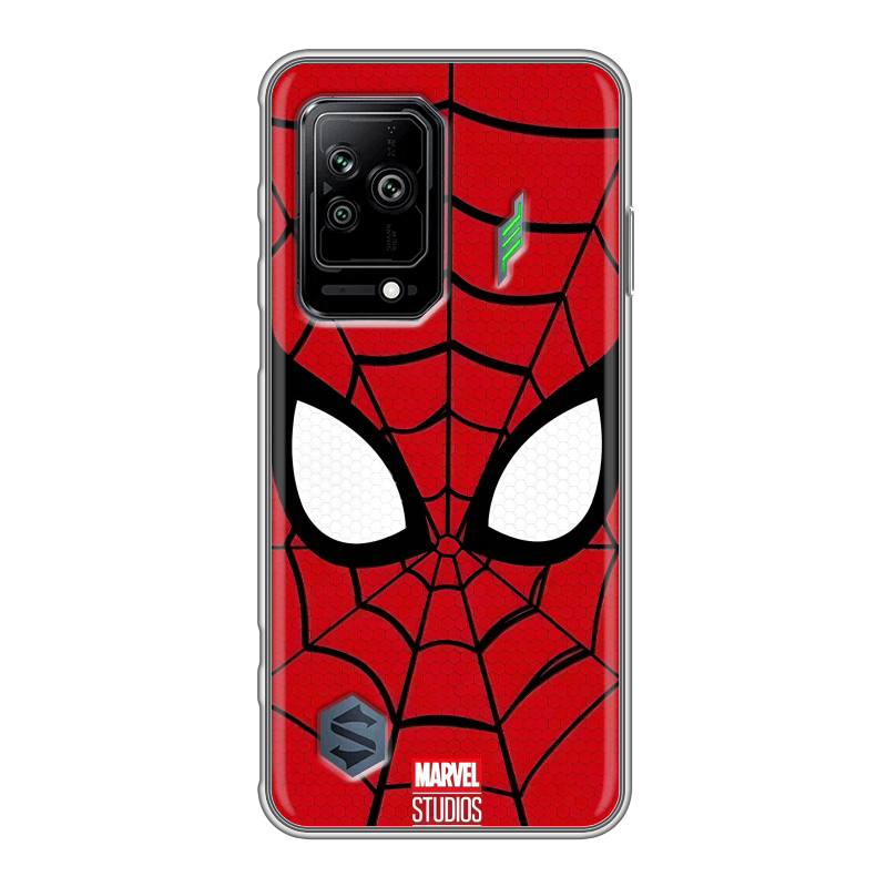 Силиконовый противоударный чехол на Xiaomi Black Shark 5 с принтом человек паук spiderman Силиконовый противоударный чехол на Xiaomi Black Shark 5 с принтом человек паук spiderman