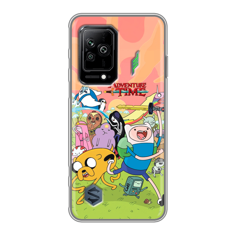 Силиконовый противоударный чехол на Xiaomi Black Shark 5 с принтом Adventure time Время приключений Силиконовый противоударный чехол на Xiaomi Black Shark 5 с принтом Adventure time Время приключений
