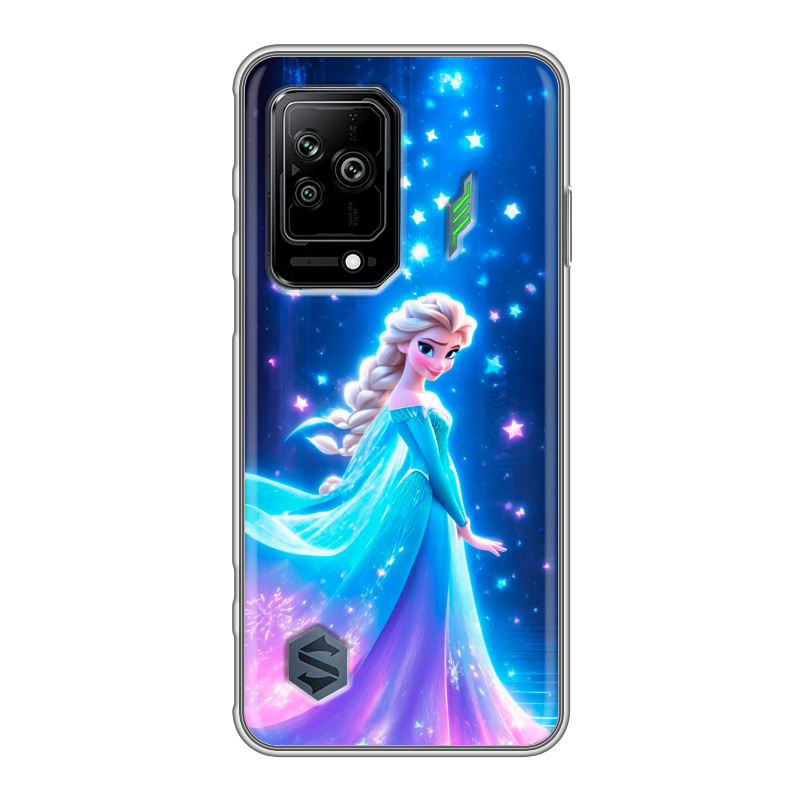 Силиконовый противоударный чехол на Xiaomi Black Shark 5 с принтом Холодное сердце Frozen Силиконовый противоударный чехол на Xiaomi Black Shark 5 с принтом Холодное сердце Frozen