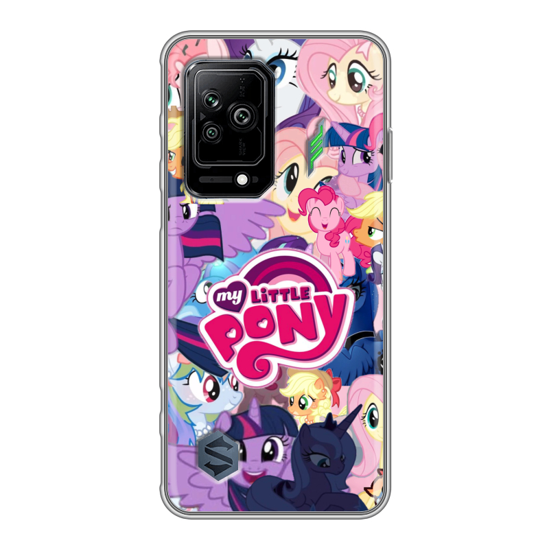 Силиконовый противоударный чехол на Xiaomi Black Shark 5 с принтом My little pony Дружба чудо Силиконовый противоударный чехол на Xiaomi Black Shark 5 с принтом My little pony Дружба чудо
