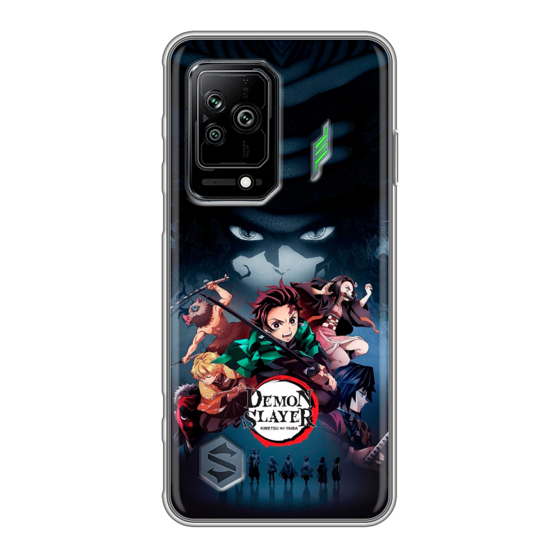 Силиконовый противоударный чехол на Xiaomi Black Shark 5 с принтом Demon Slayer Клинок рассекающий демонов Силиконовый противоударный чехол на Xiaomi Black Shark 5 с принтом Demon Slayer Клинок рассекающий демонов