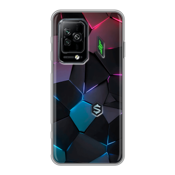 Силиконовый чехол на Xiaomi Black Shark 5 Pro с принтом Геометрия неона Силиконовый чехол на Xiaomi Black Shark 5 Pro с принтом Геометрия неона