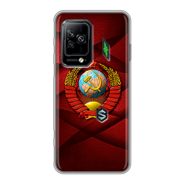 Силиконовый чехол на Xiaomi Black Shark 5 Pro с принтом Герб СССР Силиконовый чехол на Xiaomi Black Shark 5 Pro с принтом Герб СССР