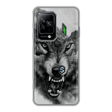 Силиконовый чехол на Xiaomi Black Shark 5 Pro с принтом Волк Силиконовый чехол на Xiaomi Black Shark 5 Pro с принтом Волк