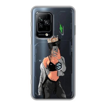 Силиконовый чехол на Xiaomi Black Shark 5 Pro с принтом Женские принты Силиконовый чехол на Xiaomi Black Shark 5 Pro с принтом Женские принты