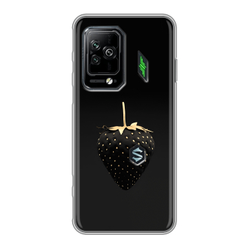 Силиконовый чехол на Xiaomi Black Shark 5 Pro с принтом Черная клубника Силиконовый чехол на Xiaomi Black Shark 5 Pro с принтом Черная клубника