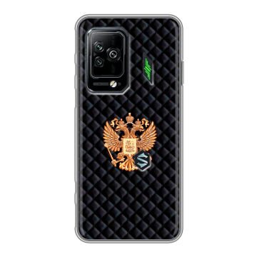 Силиконовый чехол на Xiaomi Black Shark 5 Pro с принтом Герб России принт Силиконовый чехол на Xiaomi Black Shark 5 Pro с принтом Герб России принт