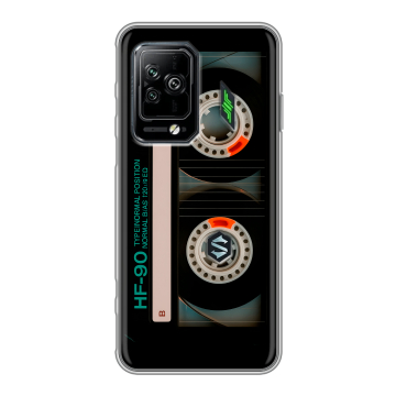 Силиконовый чехол на Xiaomi Black Shark 5 Pro с принтом Кассета Силиконовый чехол на Xiaomi Black Shark 5 Pro с принтом Кассета
