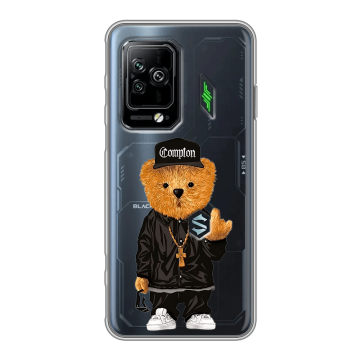 Силиконовый чехол на Xiaomi Black Shark 5 Pro с принтом Плюшевый медведь Силиконовый чехол на Xiaomi Black Shark 5 Pro с принтом Плюшевый медведь